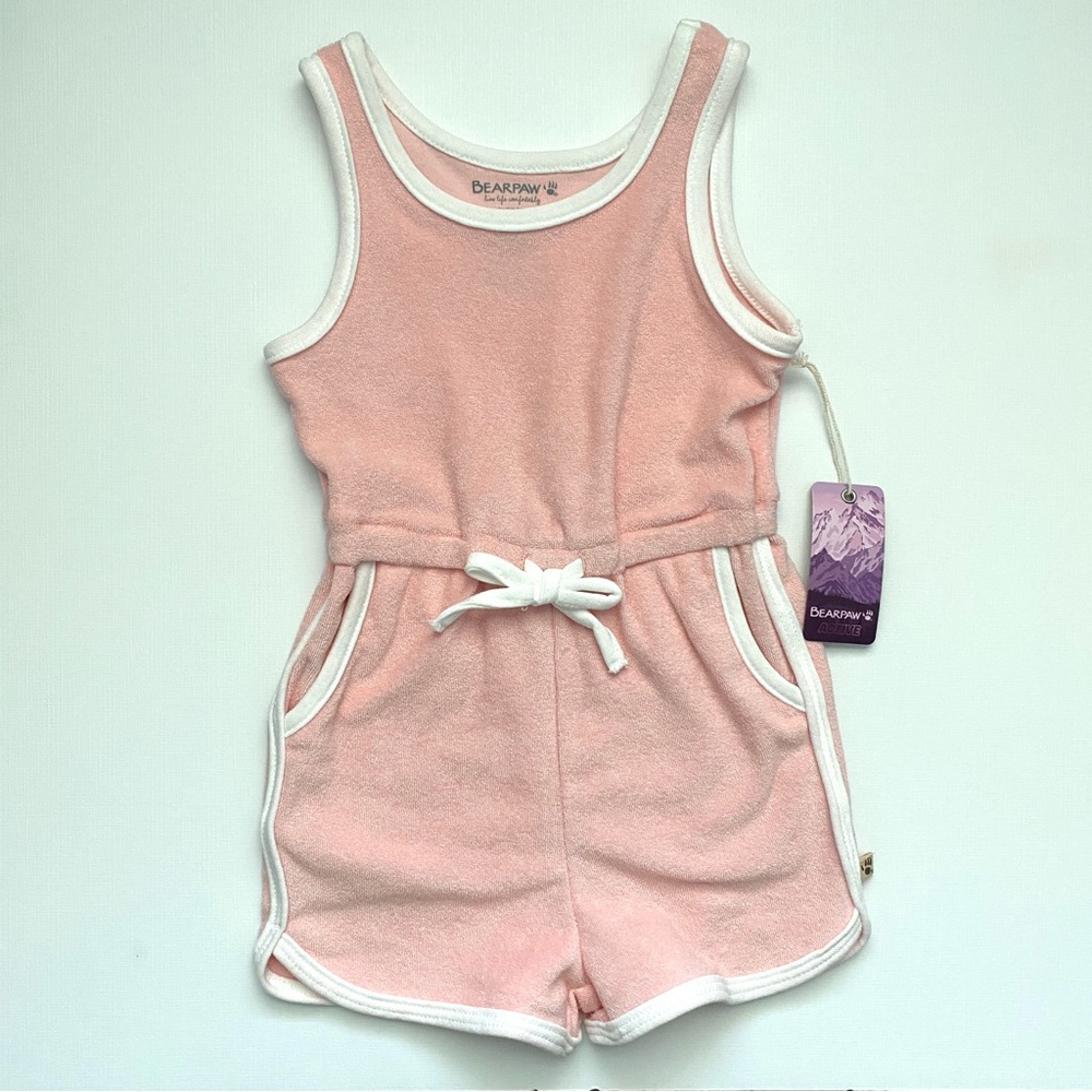 NWT BearPaw Active Sleeveless Terry Cloth Romper